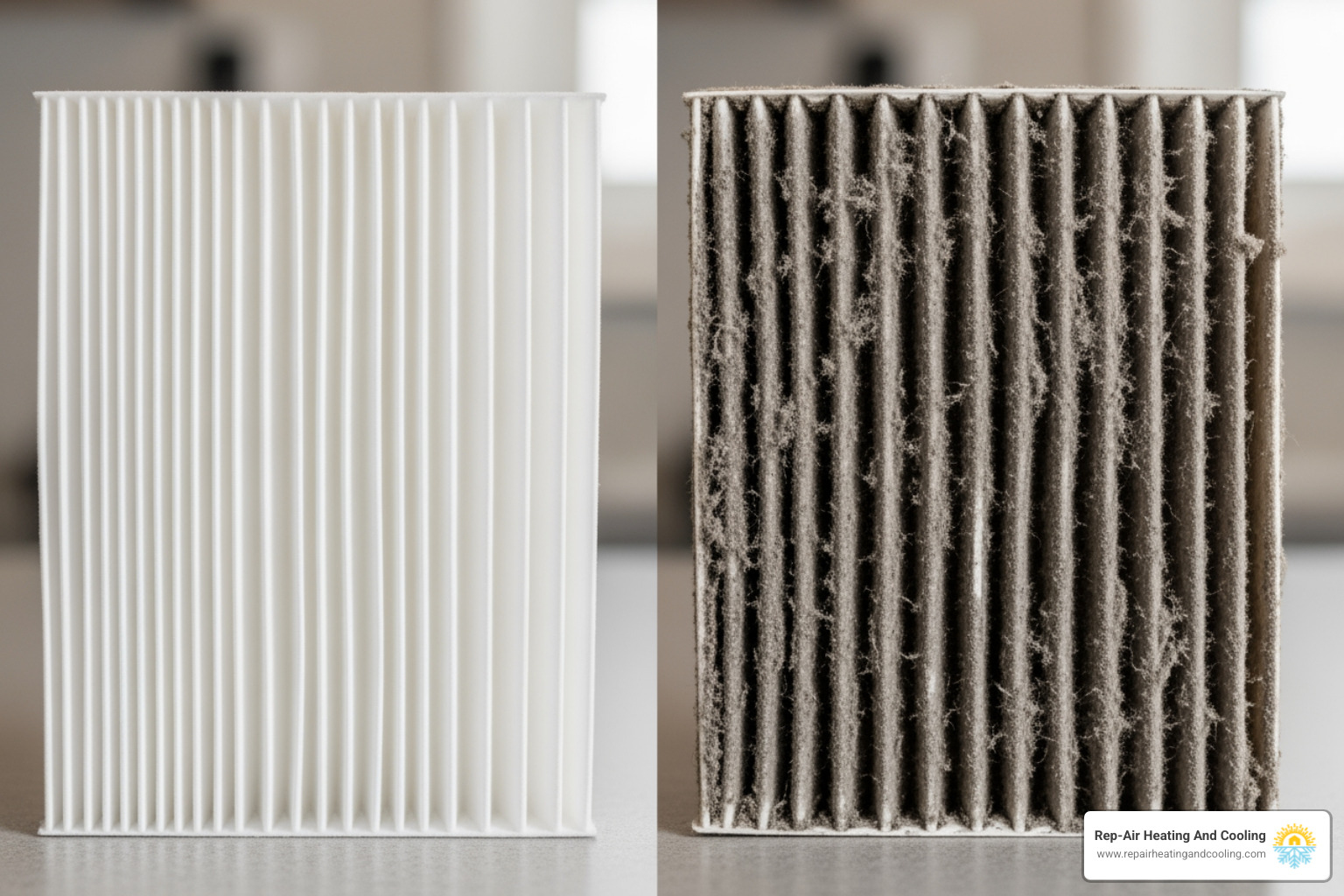 clean vs dirty heat pump air filter - heat pump broken in abbotsford, bc