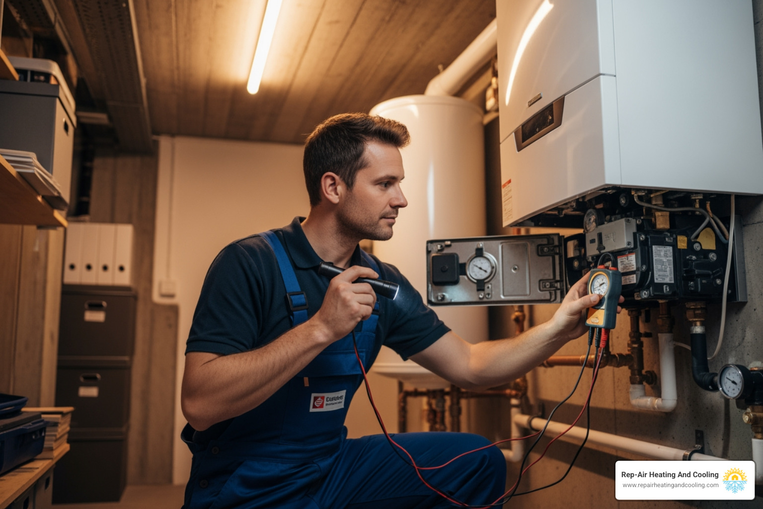 a professional technician inspecting a boiler - boiler making noise in pitt meadows, bc
