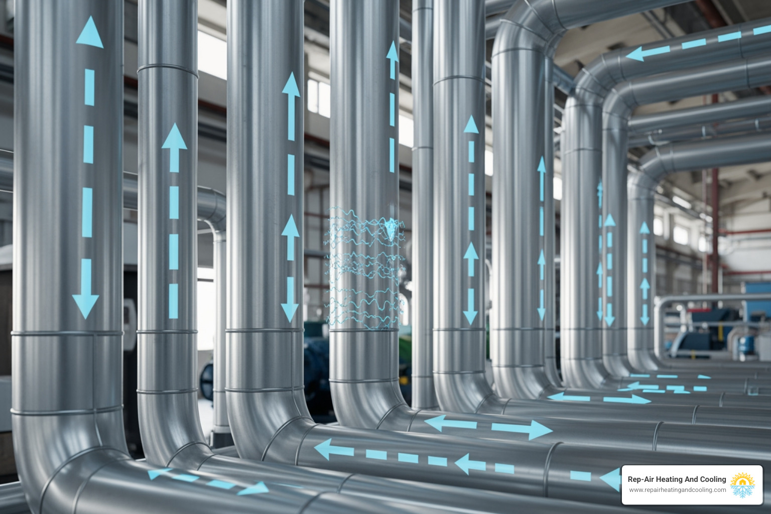 boiler pipes with arrows showing water flow issues - boiler making noise in campbell valley, bc