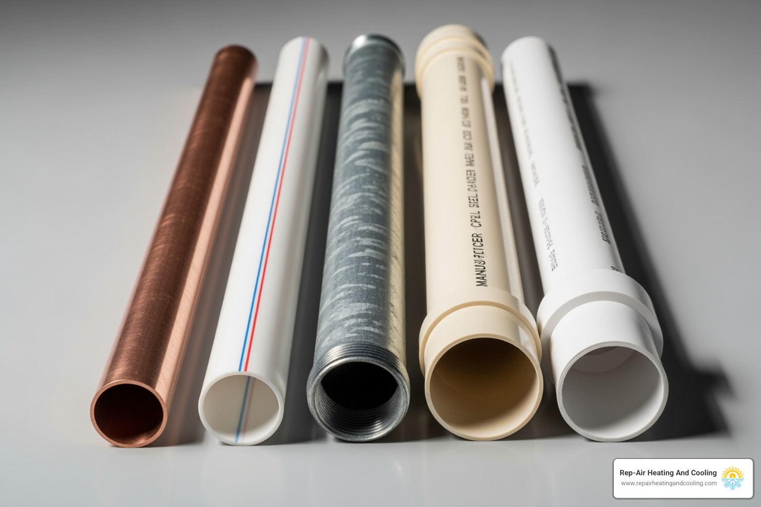 Comparison of common pipe materials - burst pipe repair