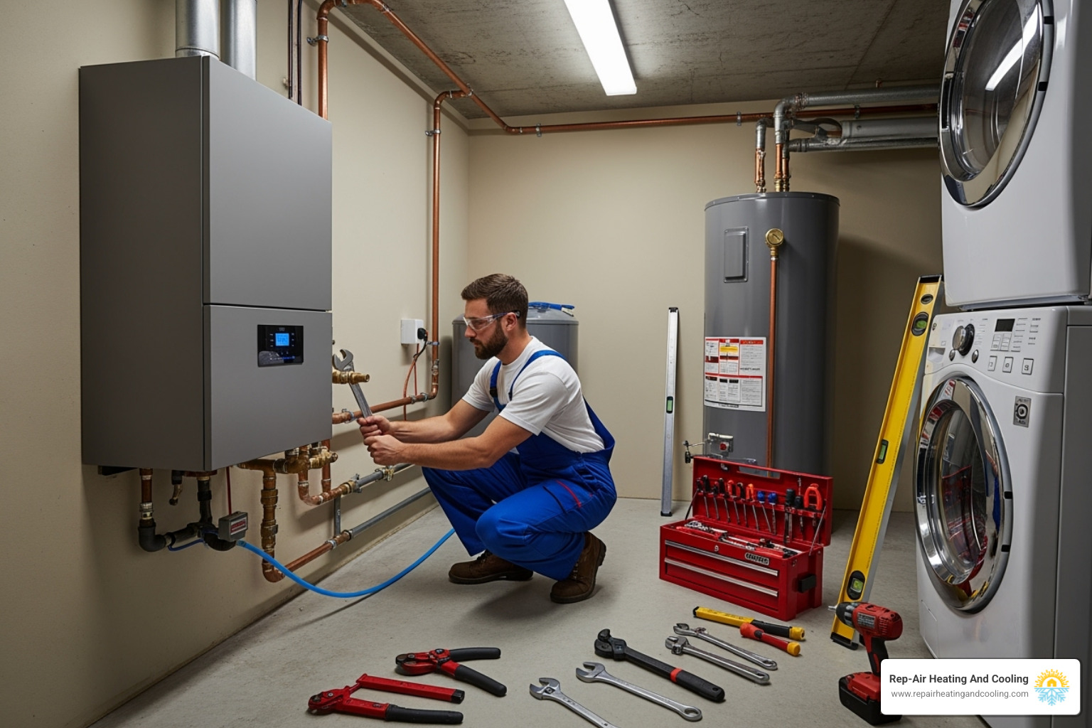technician professionally installing a new high-efficiency boiler - boiler installation murrayville technician professionally installing a new high-efficiency boiler - boiler installation murrayville