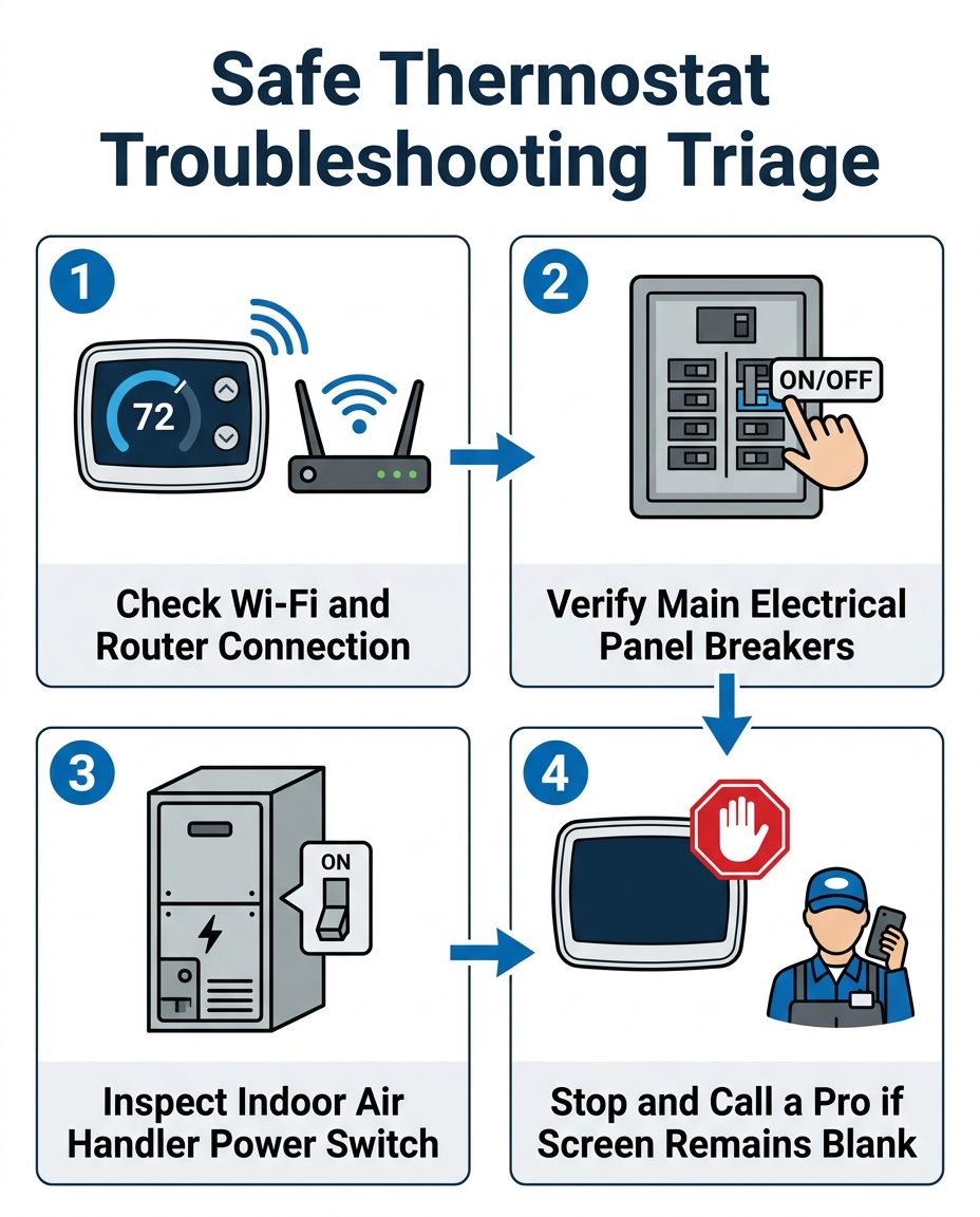 Safe Thermostat Troubleshooting Triage