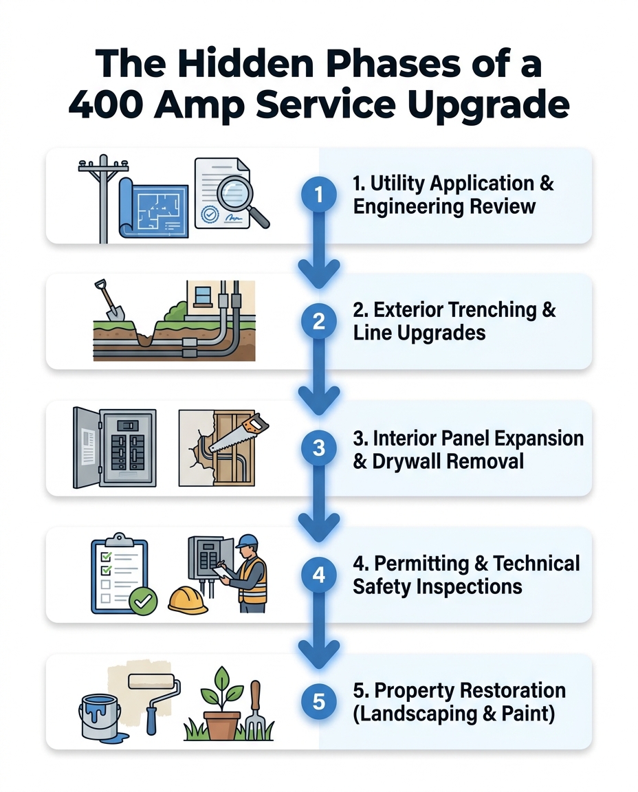 The Hidden Phases of a 400 Amp Service Upgrade