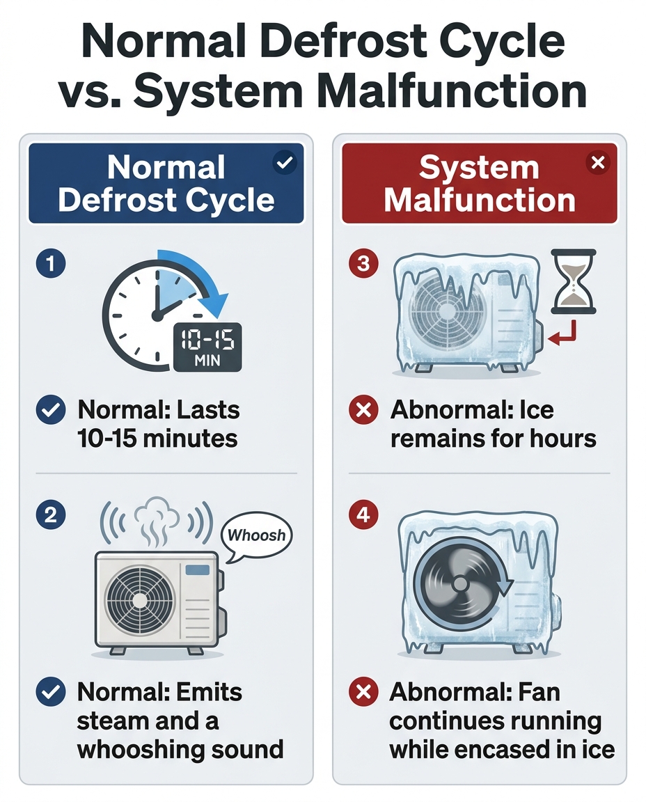 Normal Defrost Cycle vs. System Malfunction