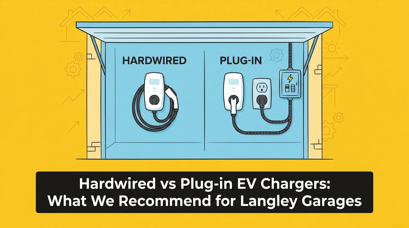 Hardwired vs Plug-in EV Chargers: What We Recommend for Langley Garages — featured image