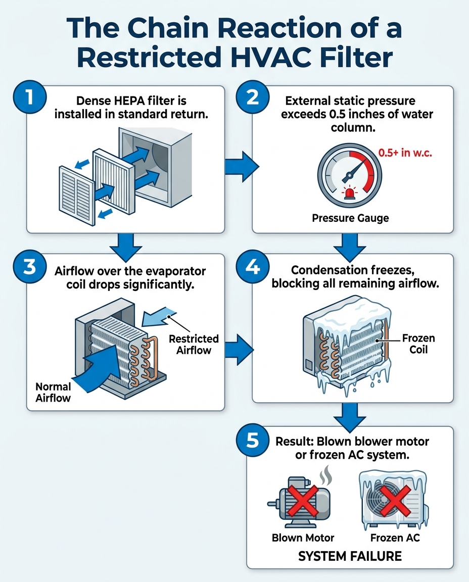The Chain Reaction of a Restricted HVAC Filter