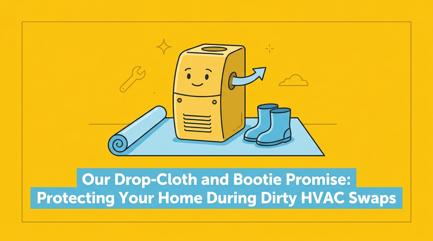 Our Drop-Cloth and Bootie Promise: Protecting Your Home During Dirty HVAC Swaps — featured image