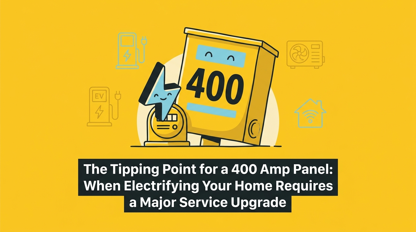 The Tipping Point for a 400 Amp Panel: When Electrifying Your Home Requires a Major Service Upgrade — featured image