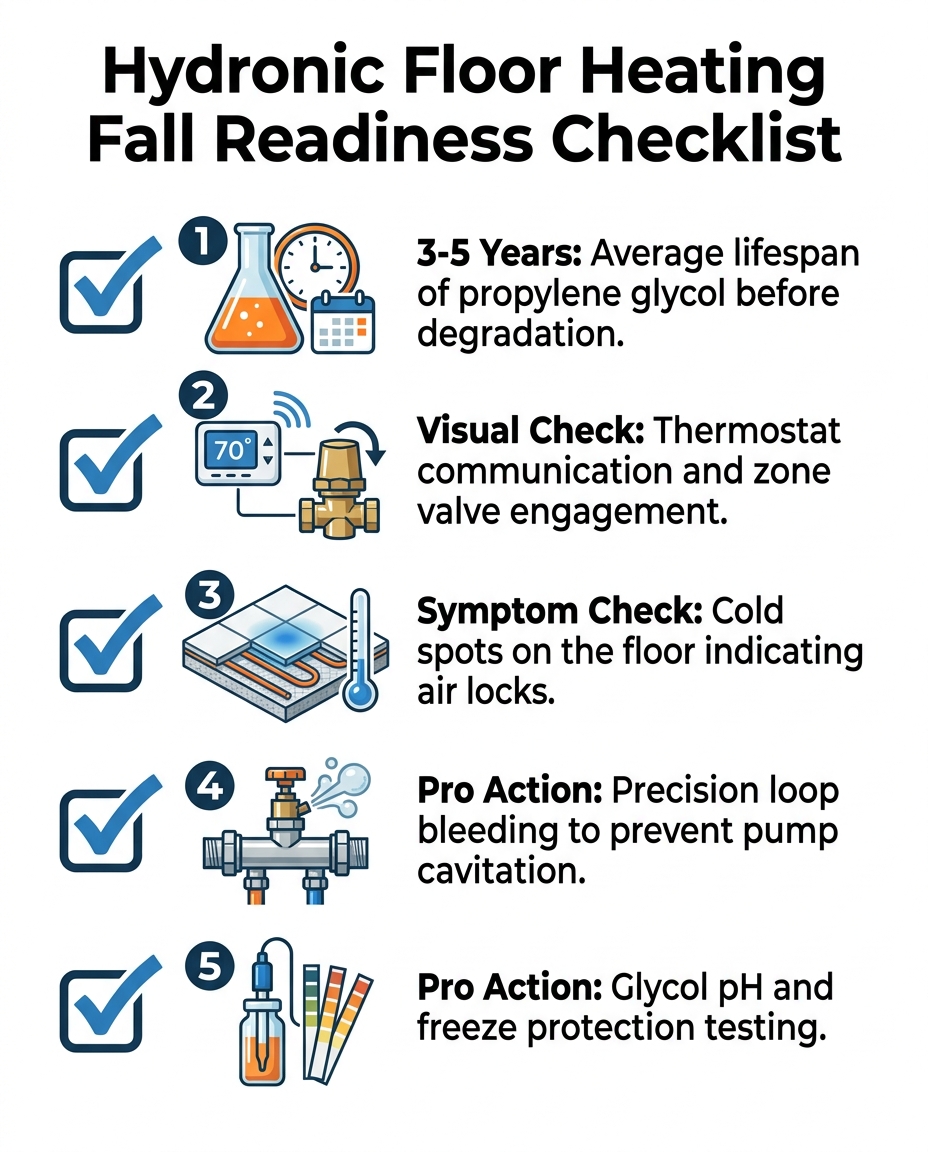 Hydronic Floor Heating Fall Readiness Checklist