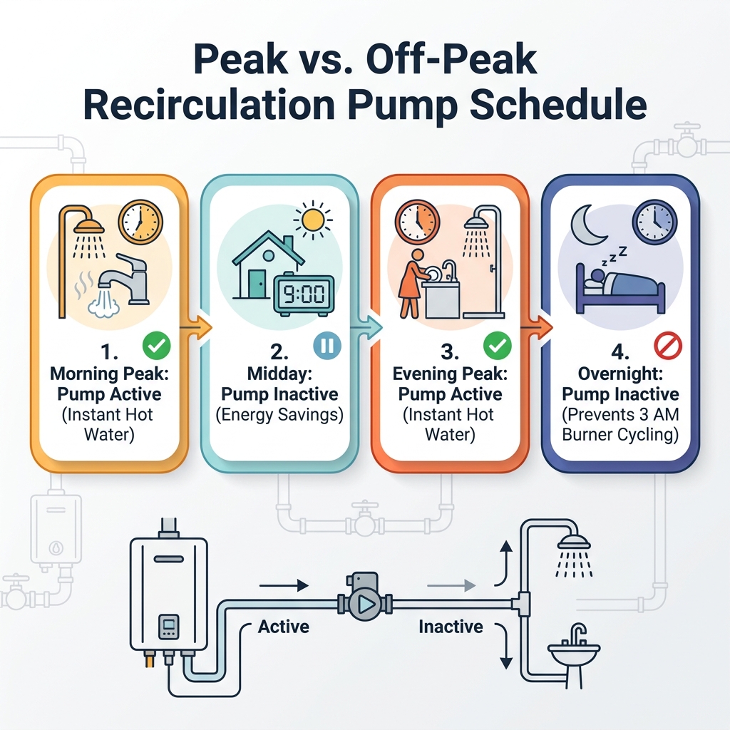 Peak vs. Off-Peak Recirculation Pump Schedule