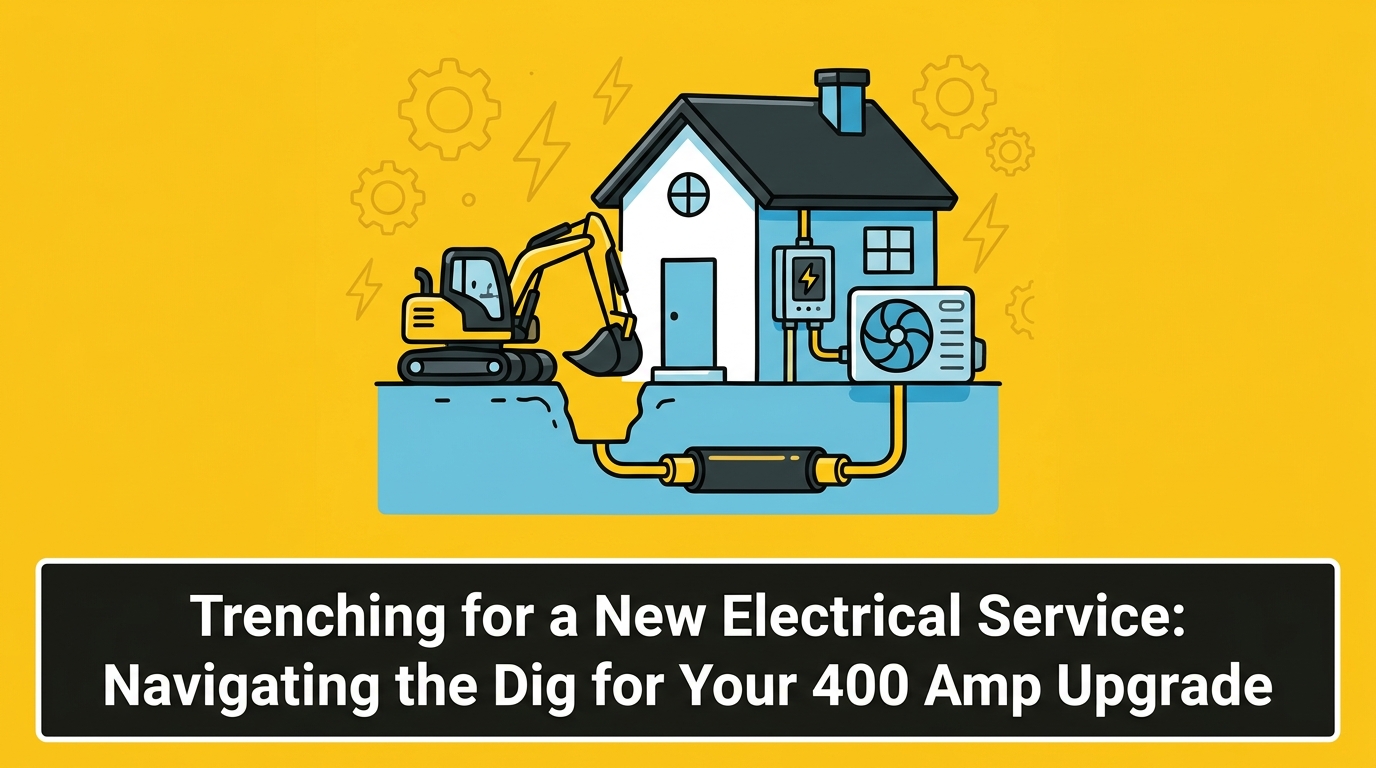 Trenching for a New Electrical Service: Navigating the Dig for Your 400 Amp Upgrade — featured image