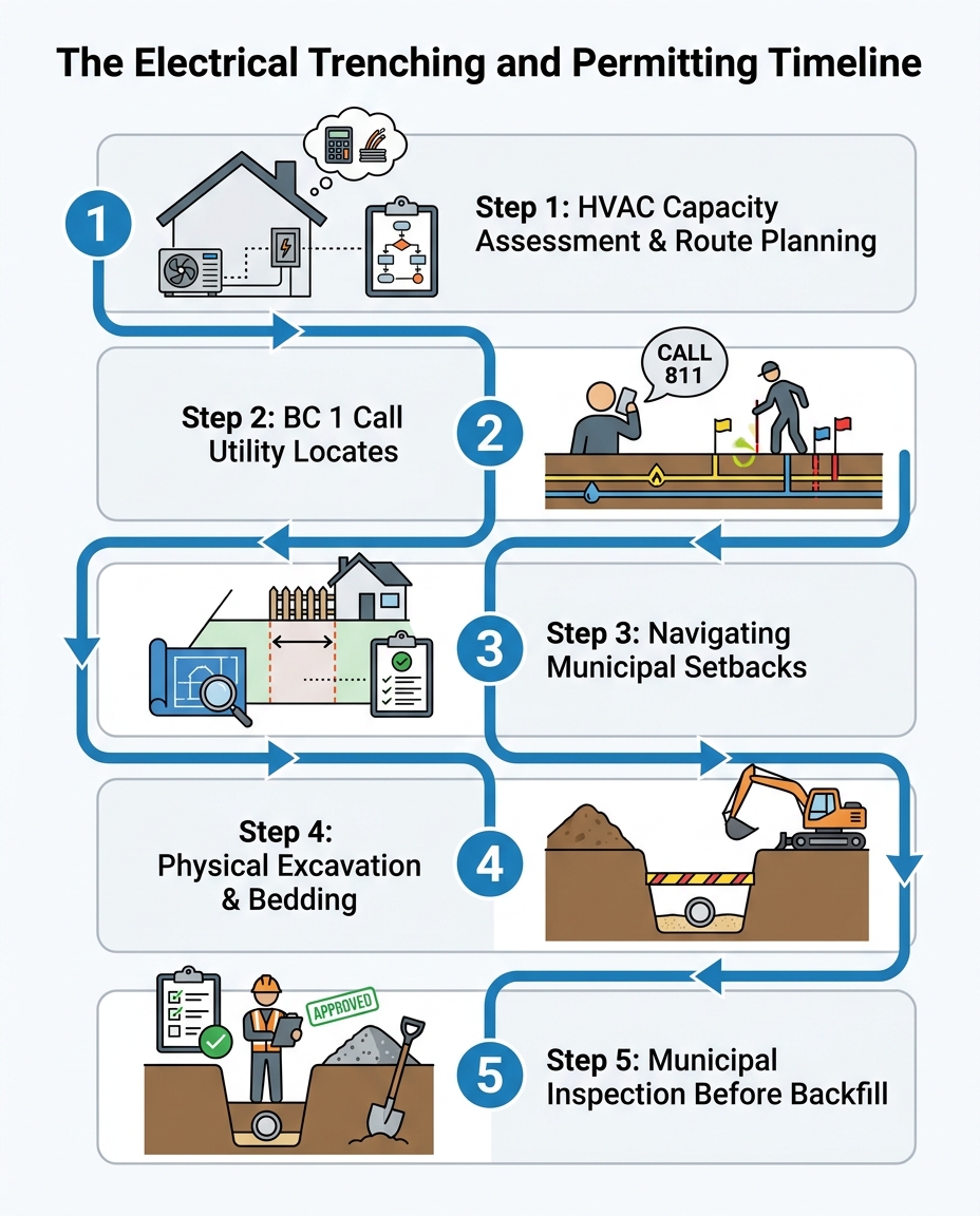 The Electrical Trenching and Permitting Timeline