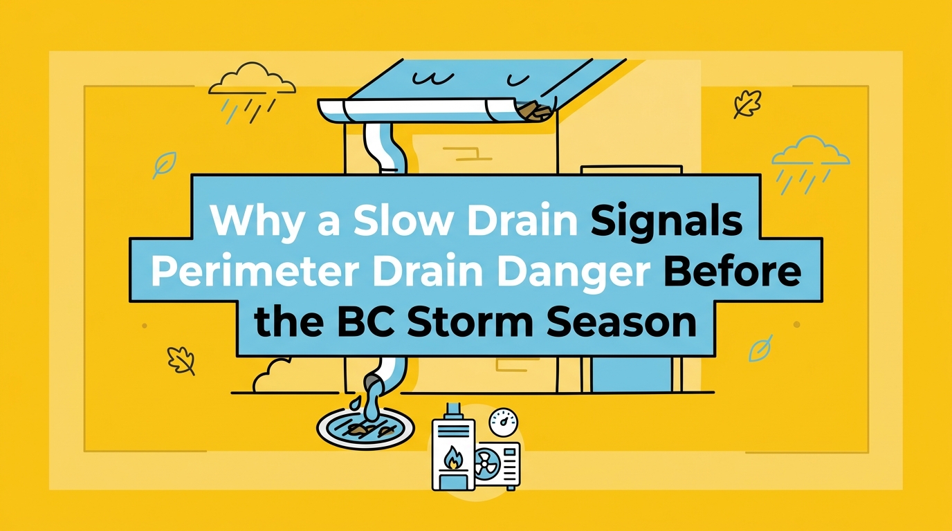 Why a Slow Drain Signals Perimeter Drain Danger Before the BC Storm Season — featured image