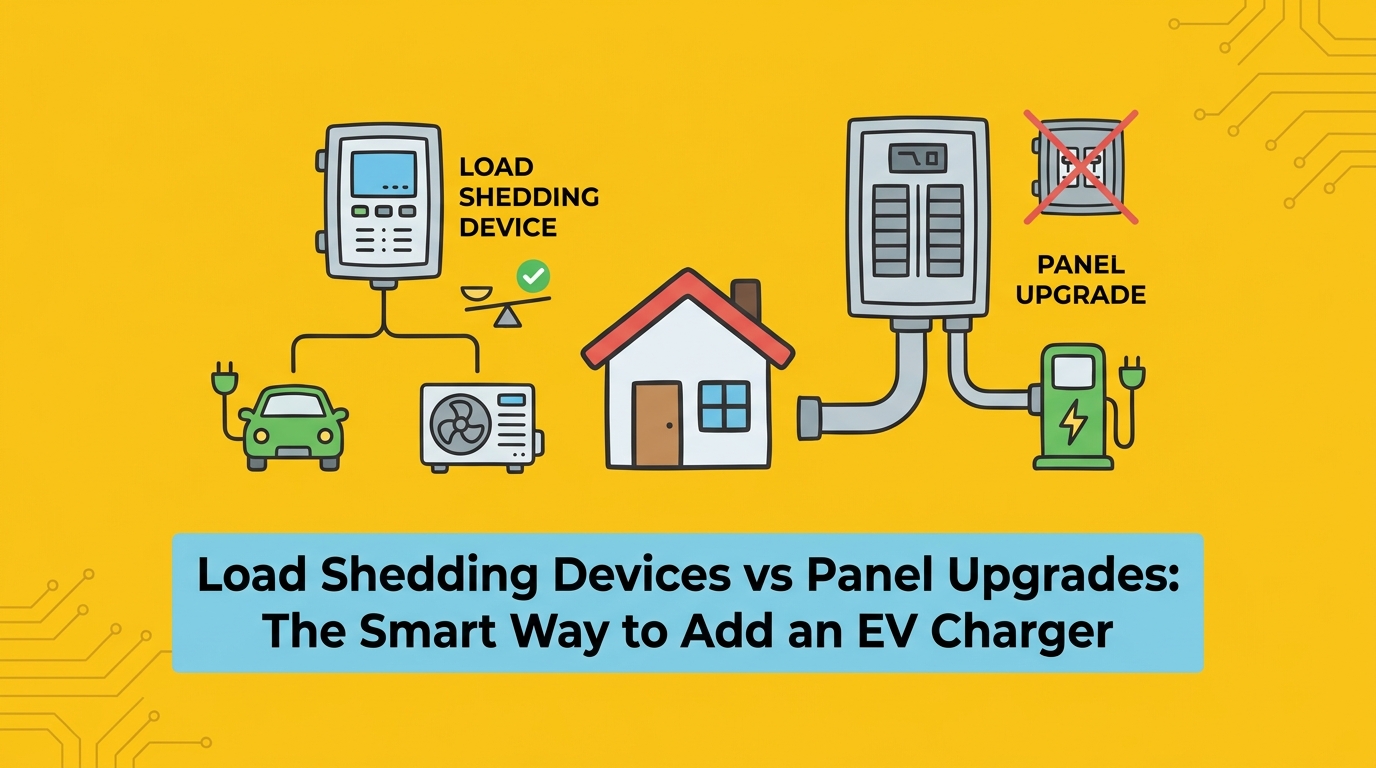 Load Shedding Devices vs Panel Upgrades: The Smart Way to Add an EV Charger — featured image