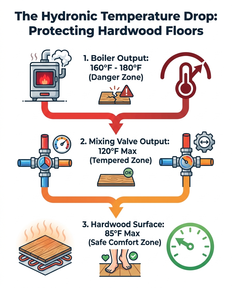 The Hydronic Temperature Drop: Protecting Hardwood Floors
