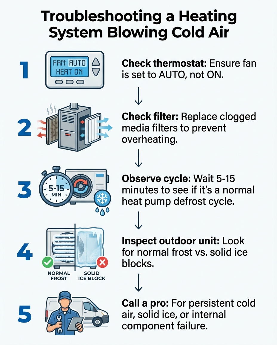 Troubleshooting a Heating System Blowing Cold Air