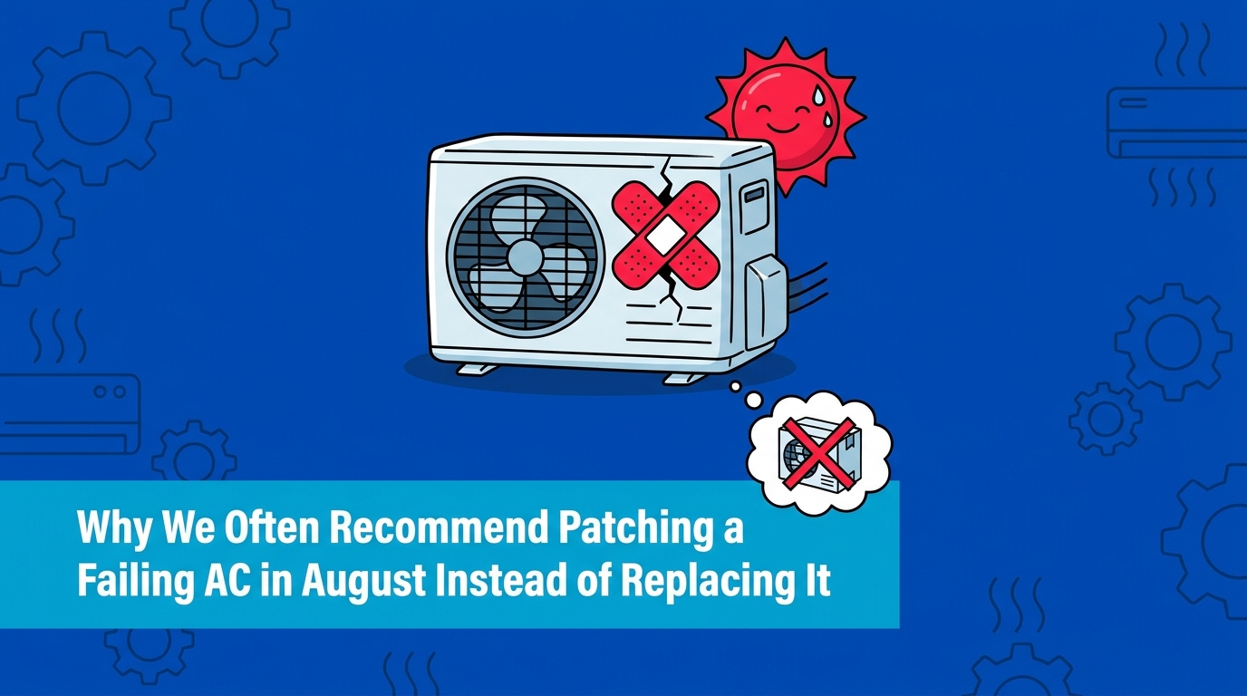 Why We Often Recommend Patching a Failing AC in August Instead of Replacing It