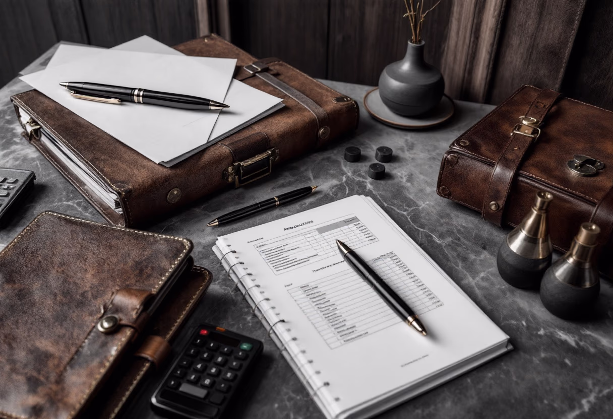 image of accounting tools and documents