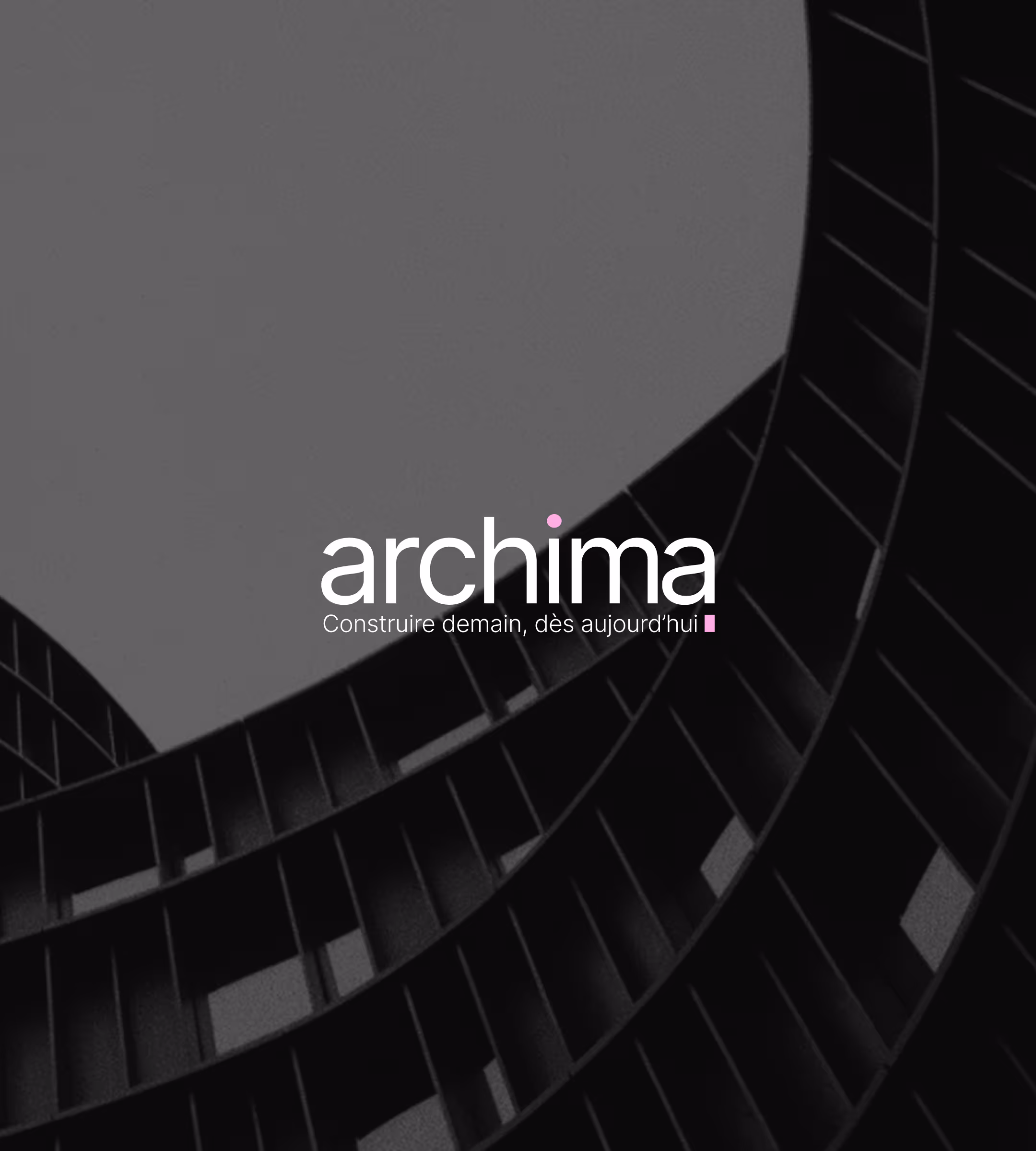 Présentation du mockup Archima, site d’architecte.
