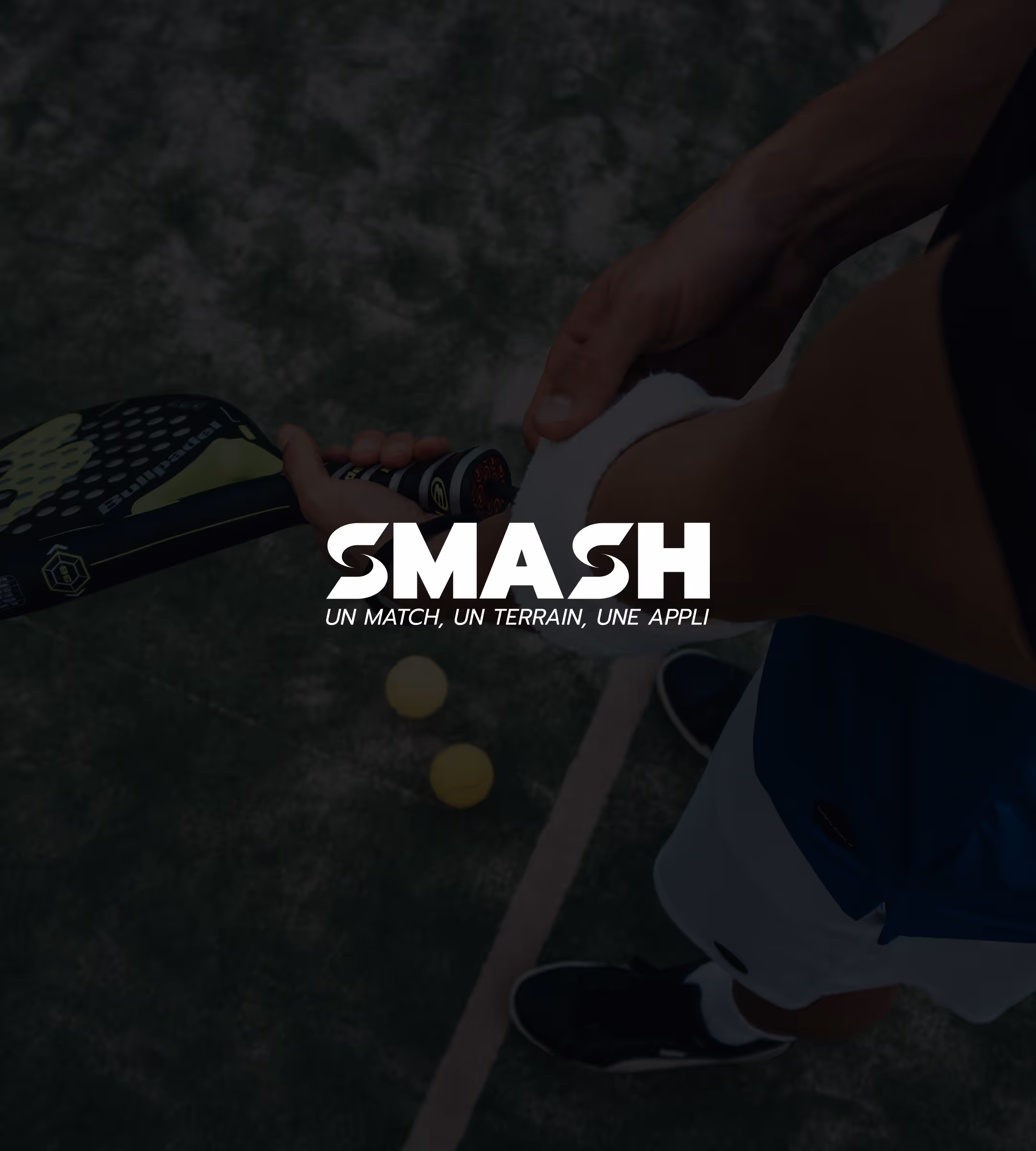 Présentation du site SMASH, plateforme pour padel clubs.