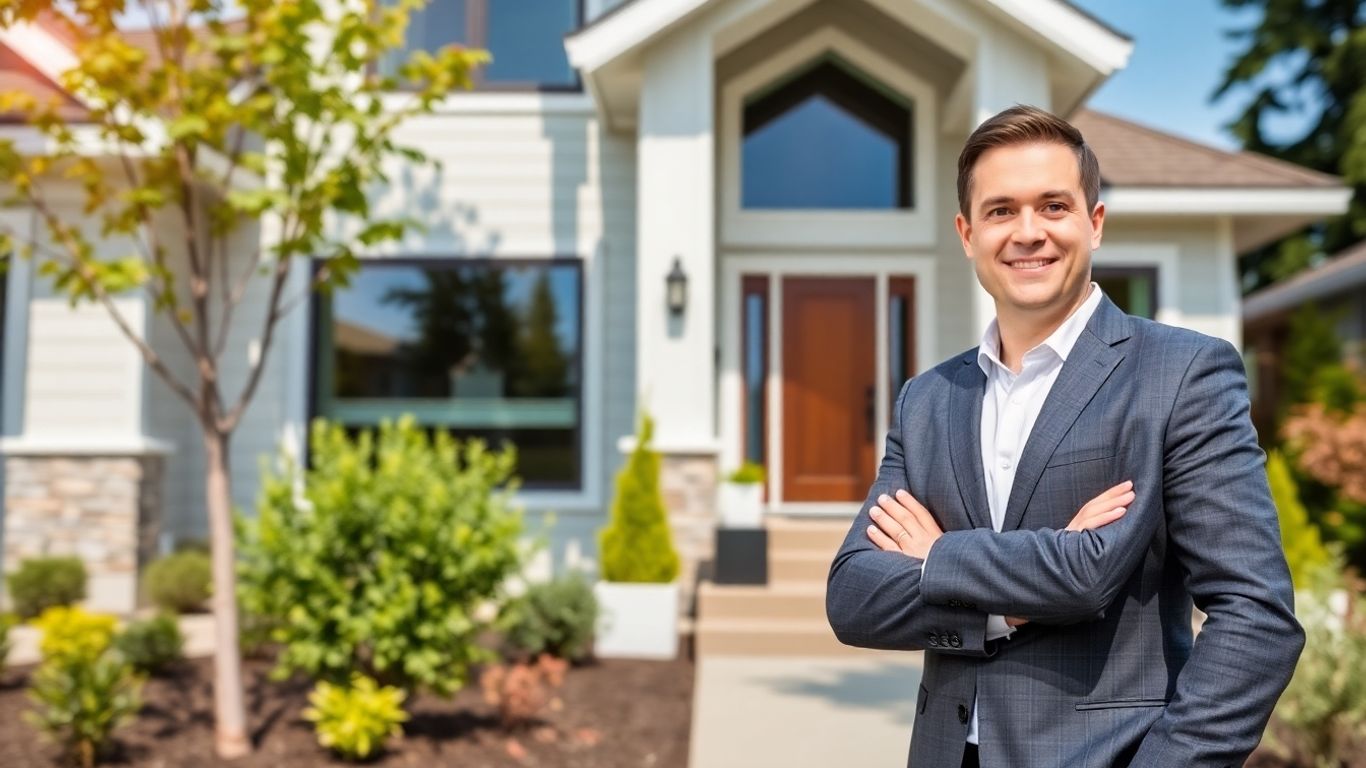 Real estate agent and valuable house in Maple Ridge.