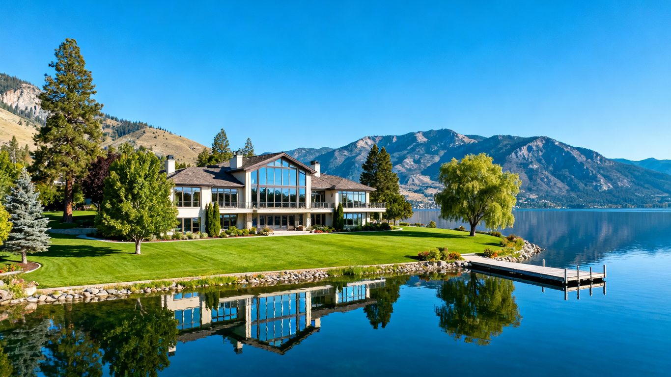 Luxury Okanagan lakefront estate with private dock.