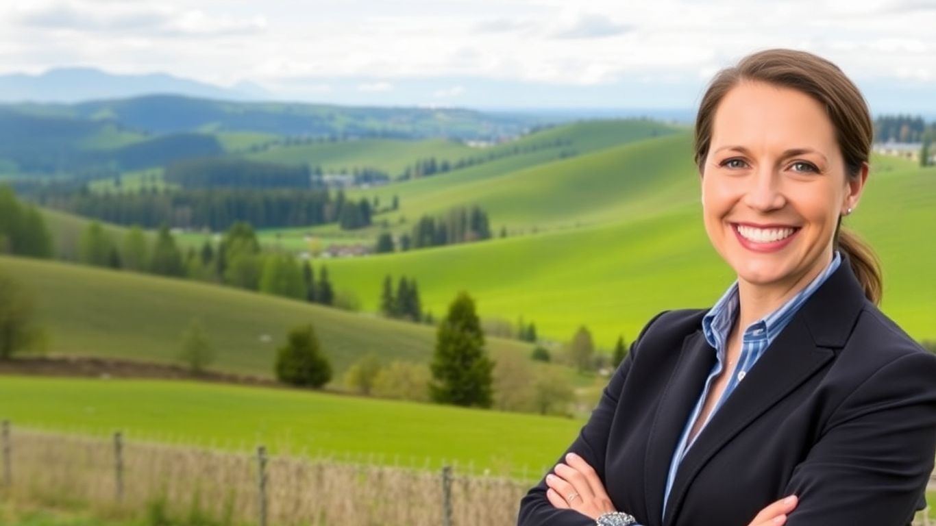 Realtor in Pitt Meadows with scenic background.