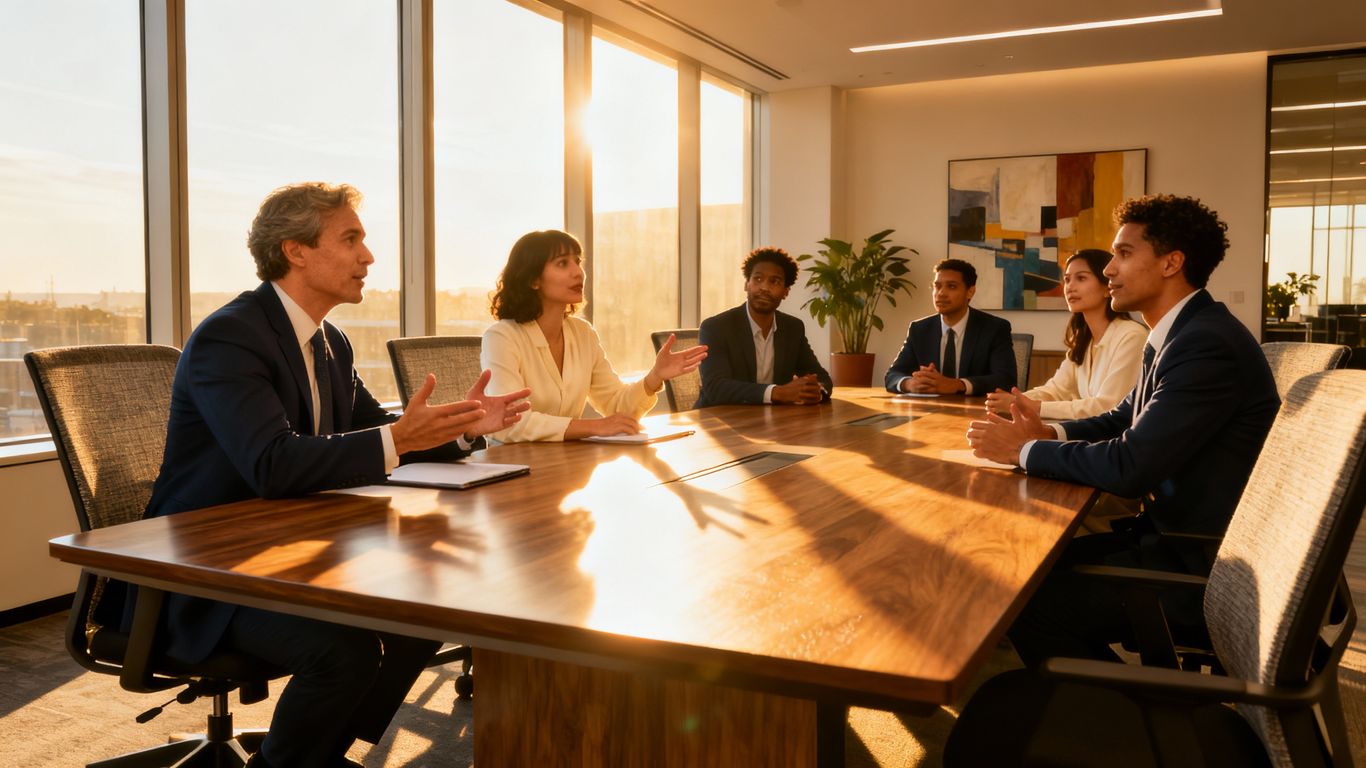 Industry leaders in a PacificWest Conference discussion.
