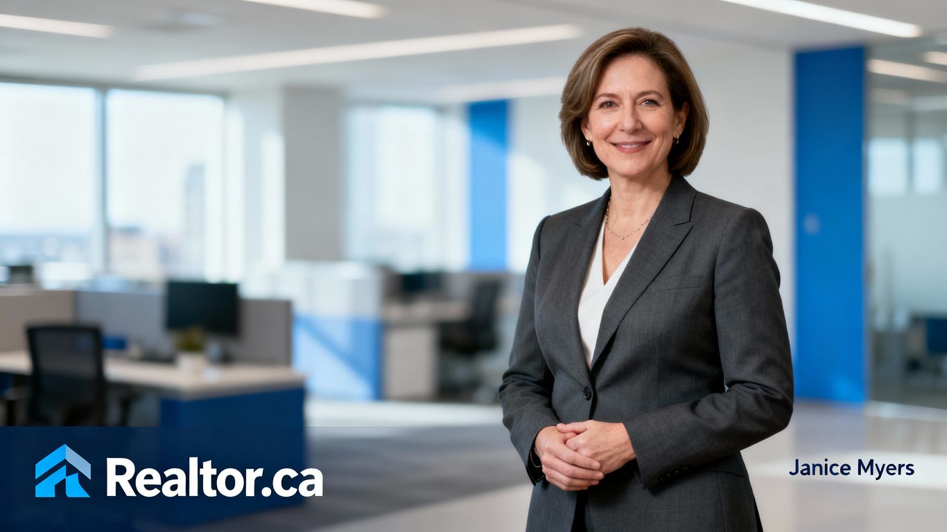 CREA CEO Janice Myers in a modern office.
