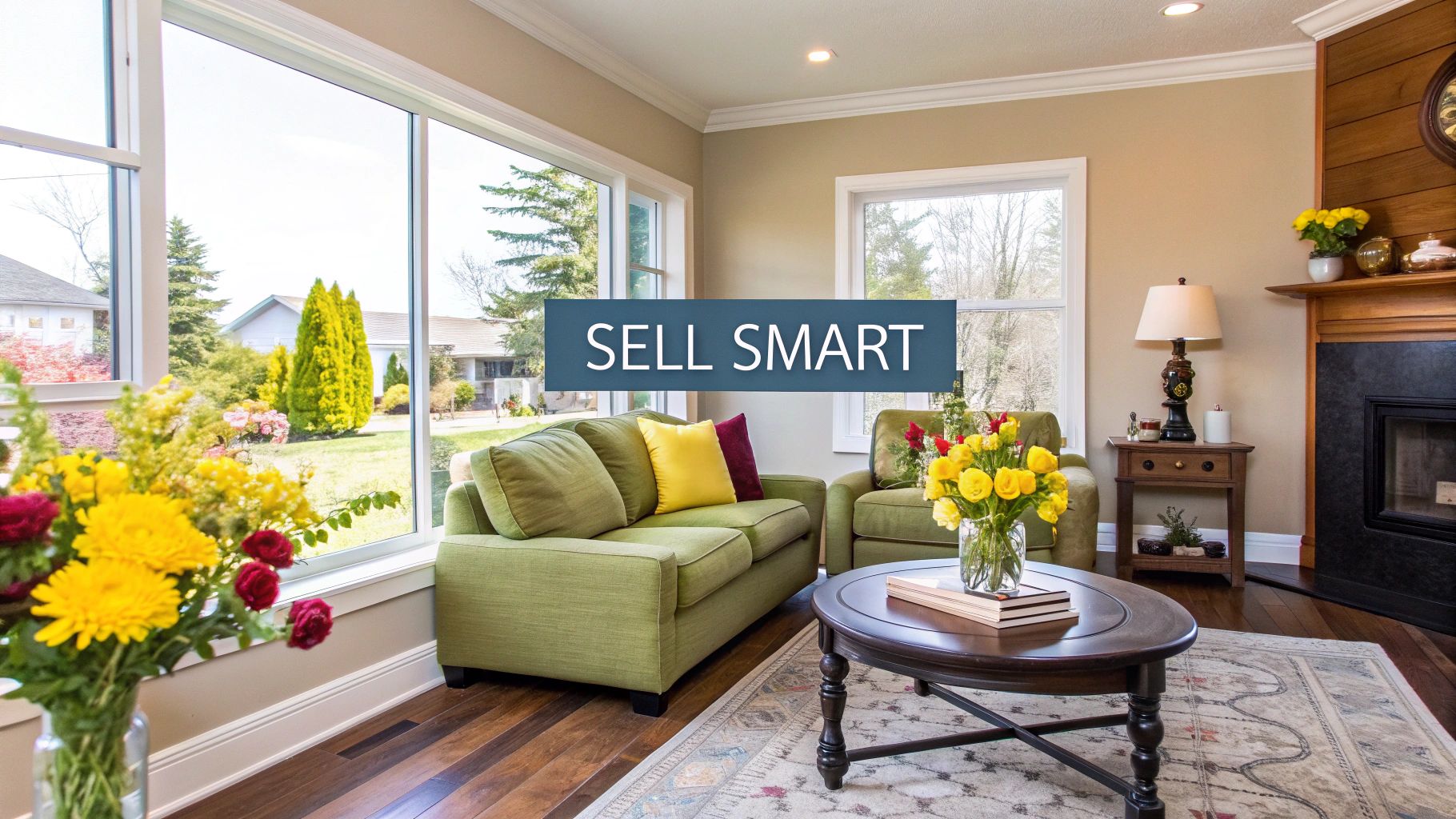 A modern, well-staged living room in a Maple Ridge home