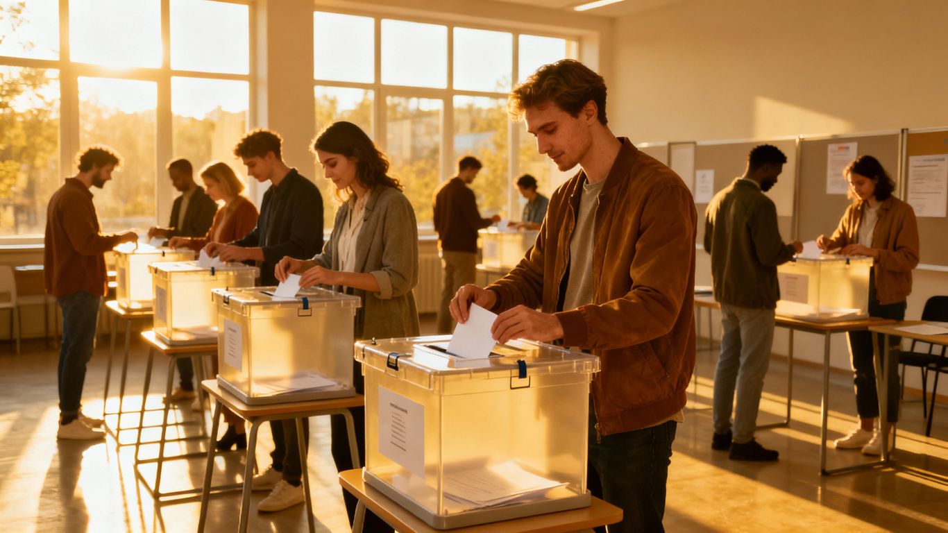 People voting in an election