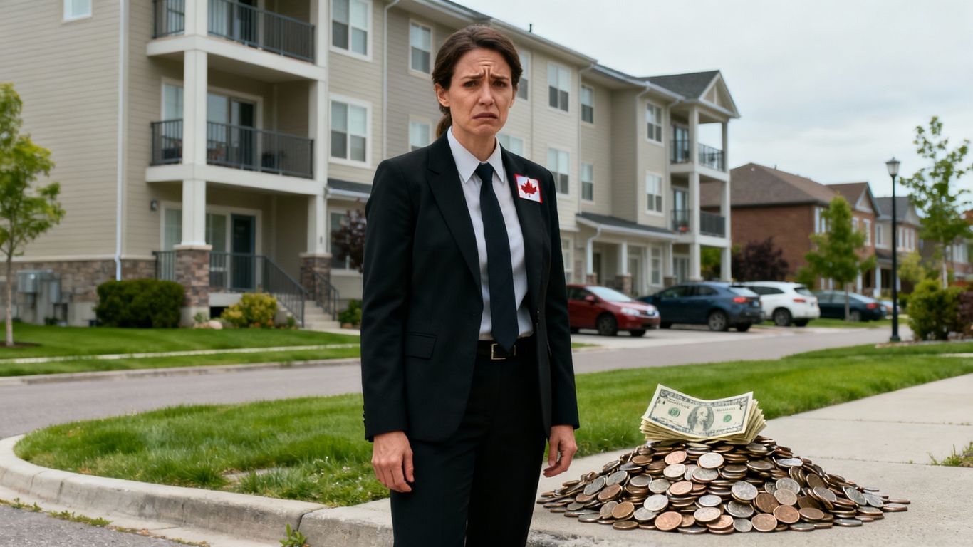 Property manager and money pile, short-term rental fraud investigation.