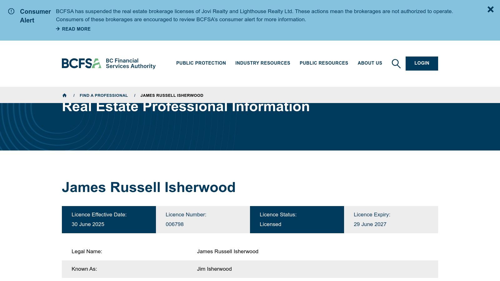 BCFSA (BC Financial Services Authority)