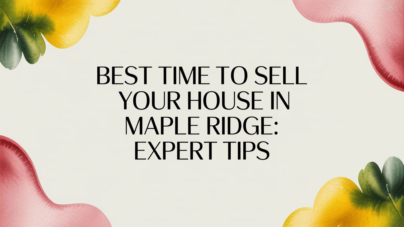 Best time to sell your house in maple ridge: expert tips