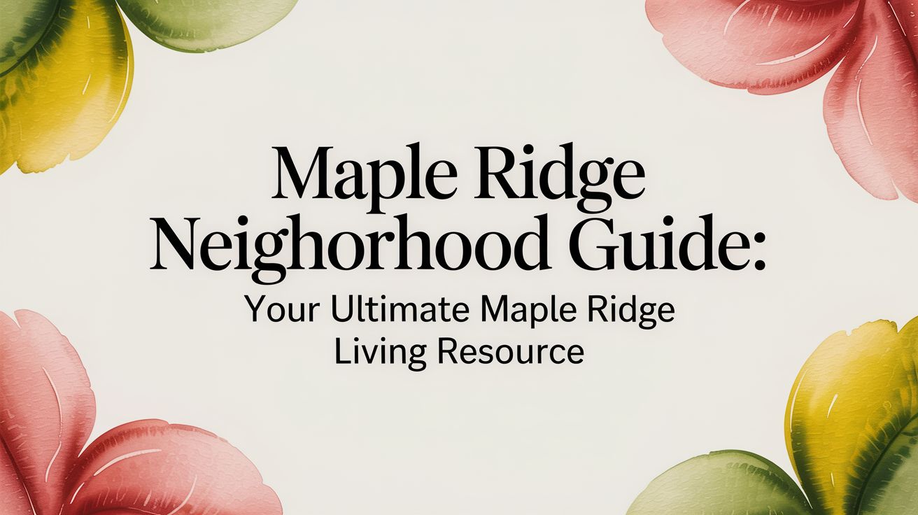 maple ridge neighborhood guide: Your ultimate Maple Ridge living resource