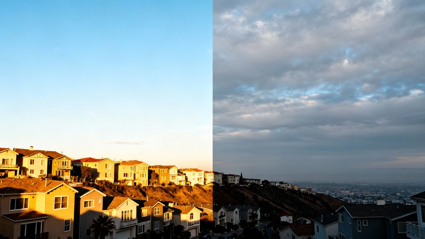 Housing market growth contrasted with a downturn in Vancouver.