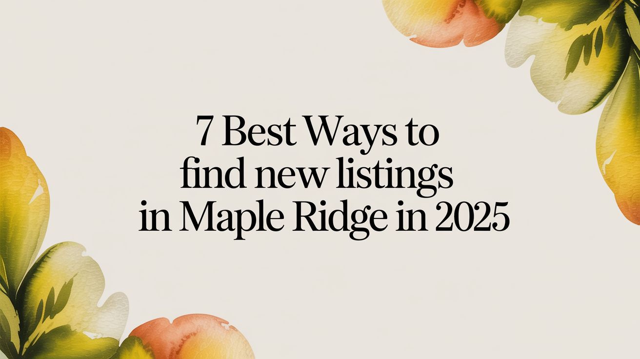 7 Best Ways to Find New Listings in Maple Ridge in 2025