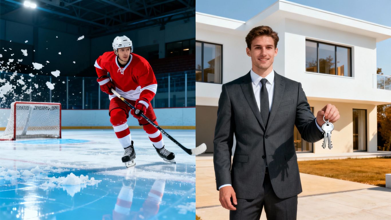 Former hockey player now a real estate agent.