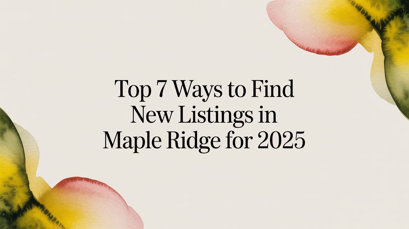 Top 7 Ways to Find New Listings in Maple Ridge for 2025