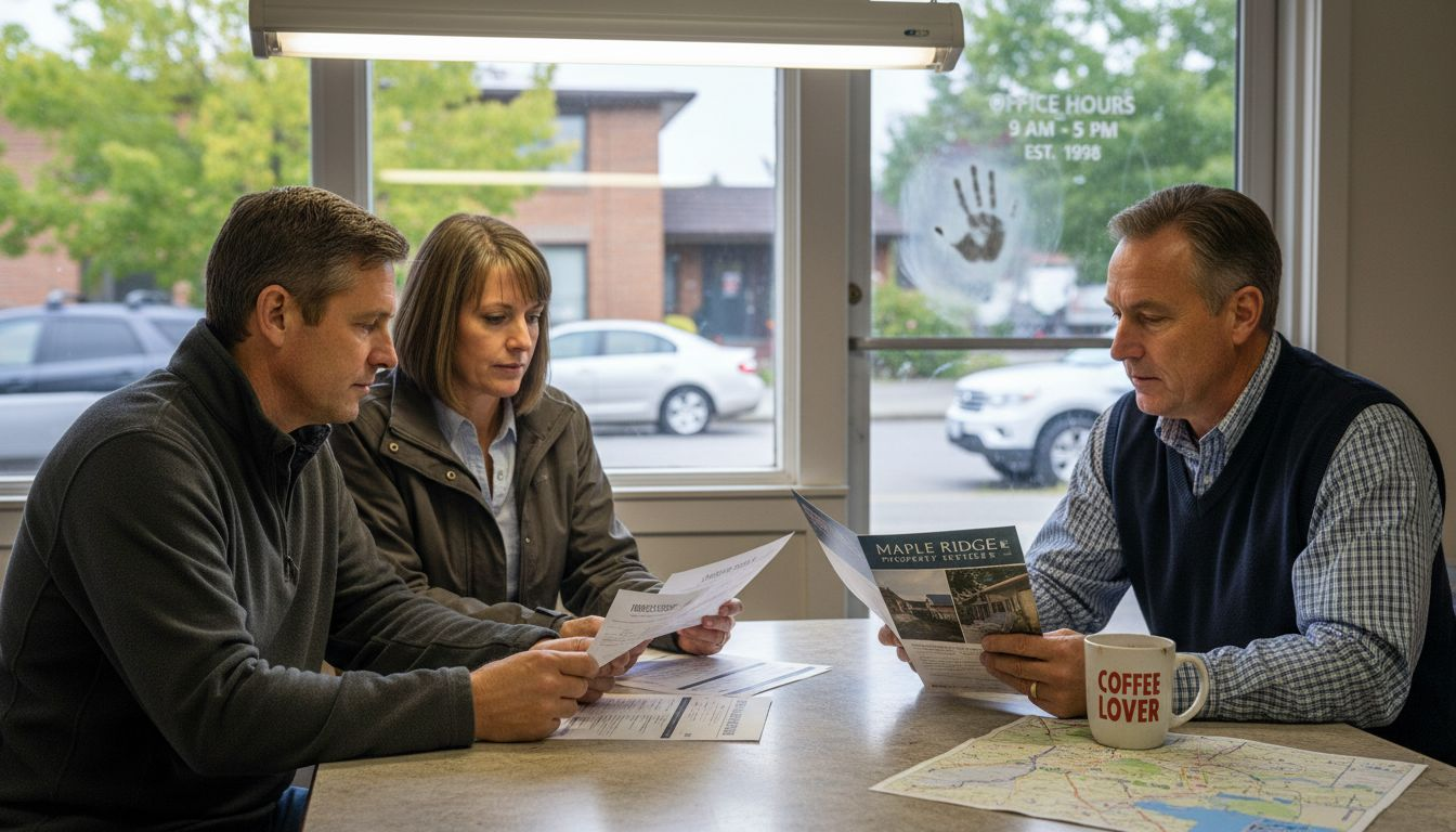 Couple meeting Maple Ridge property manager