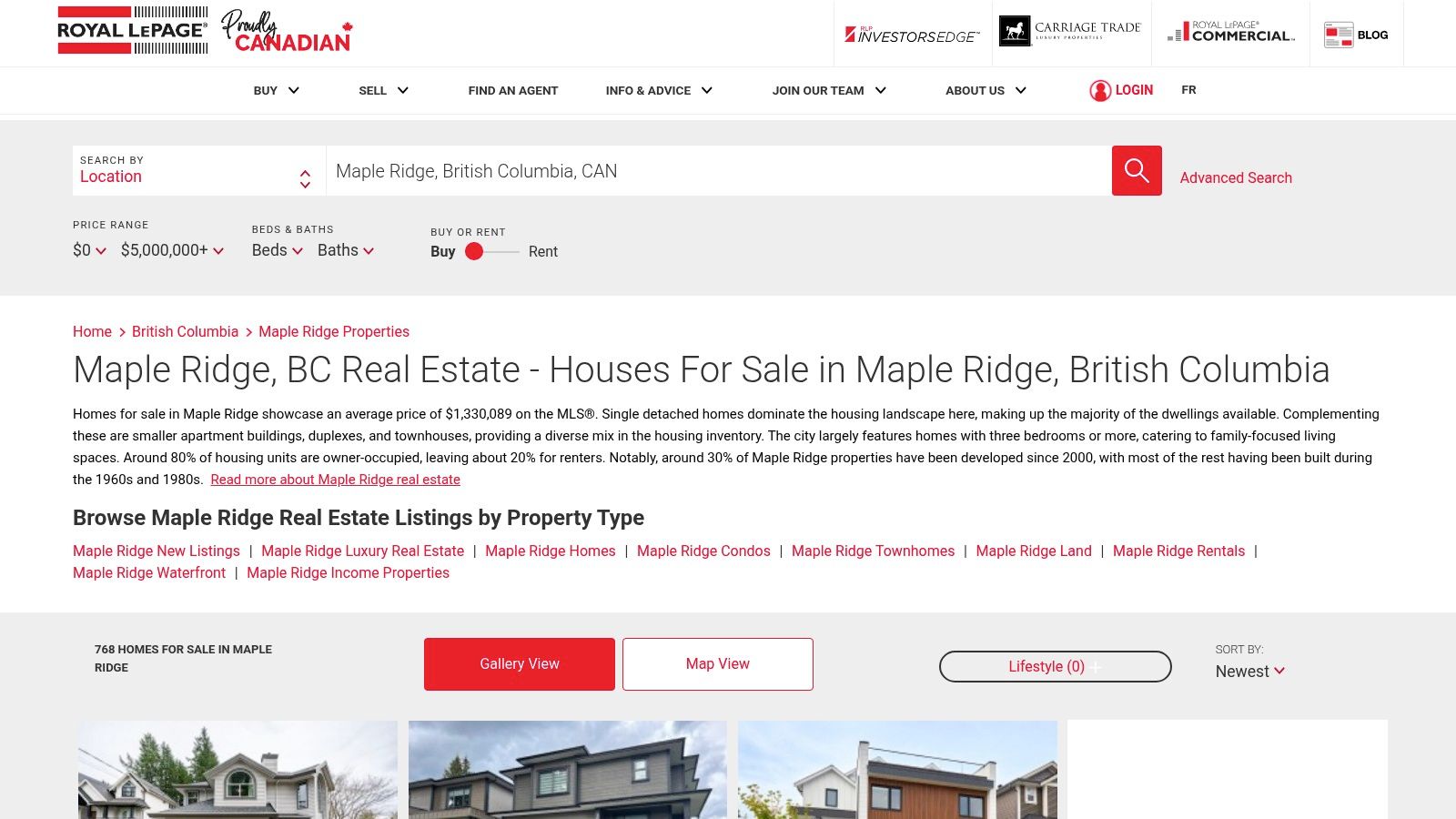 Royal LePage — Maple Ridge Listings