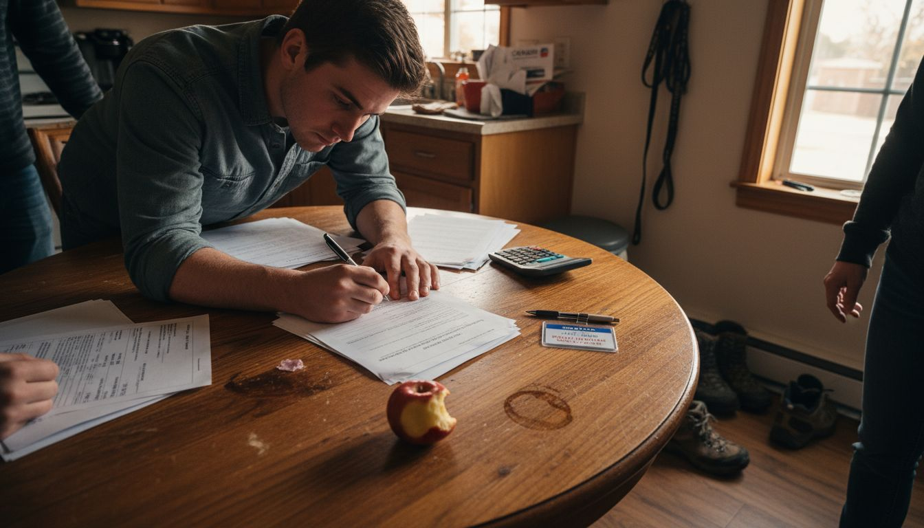 Homeowner signing MLS listing papers