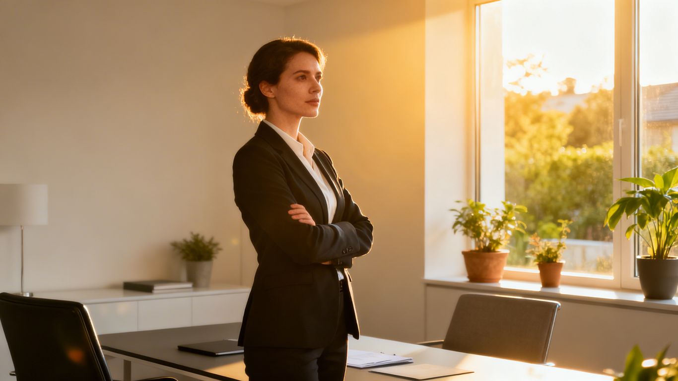 REALTOR® looking healthy and well in a professional setting.