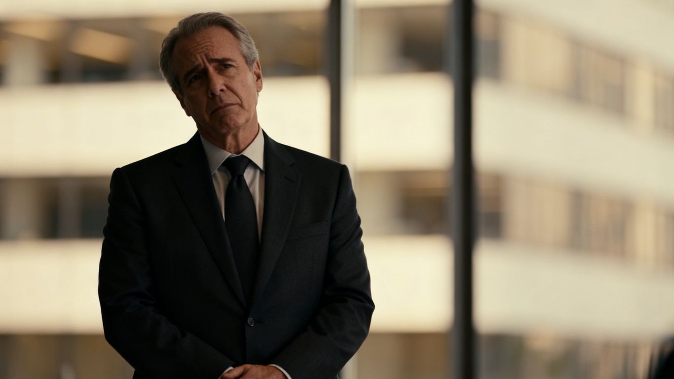 Real estate board chair looking concerned about budget.