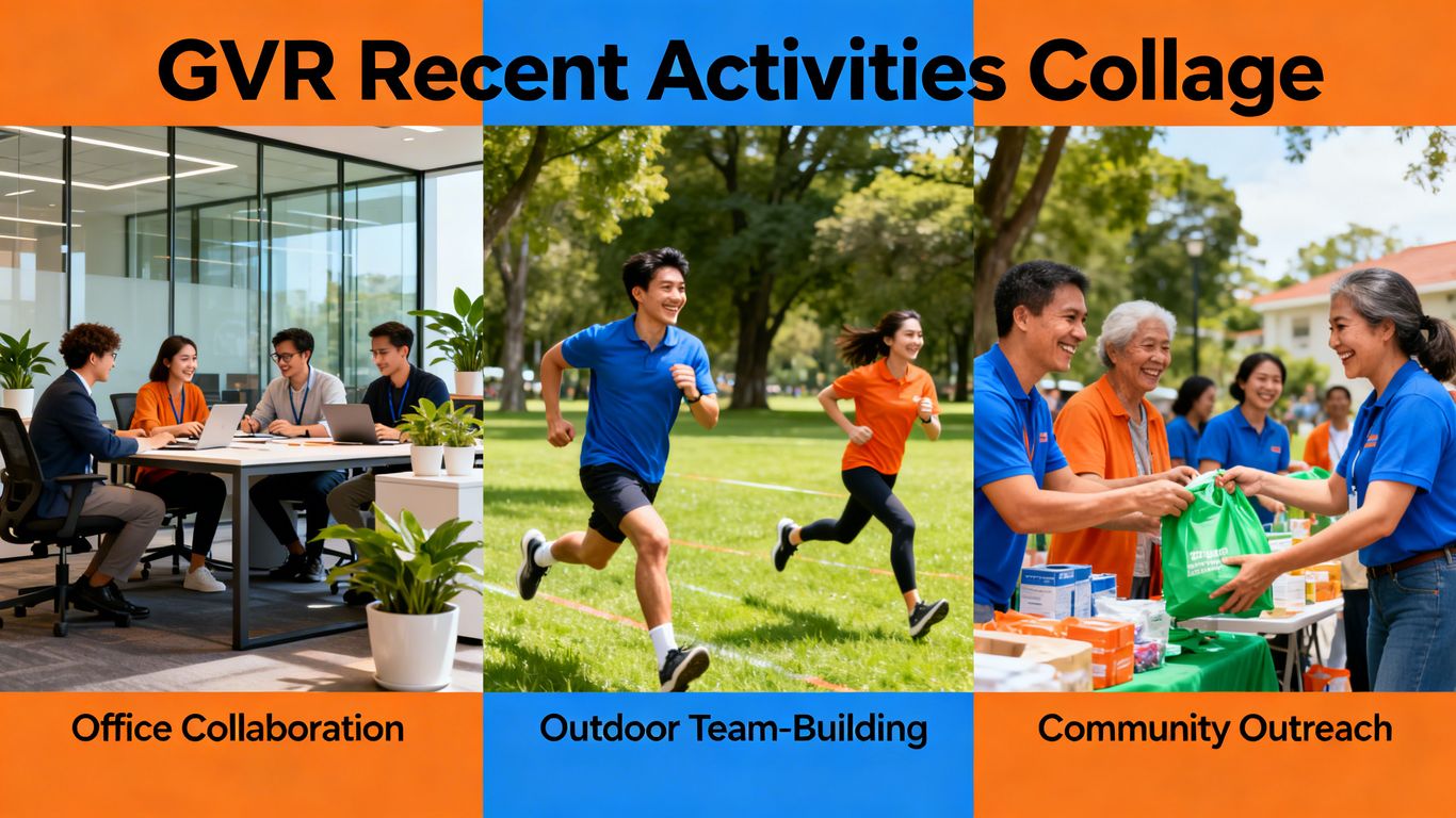 GVR team members in action, collaboration, and community events.