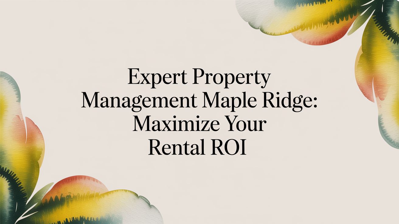 Expert Property Management Maple Ridge: Maximize Your Rental ROI