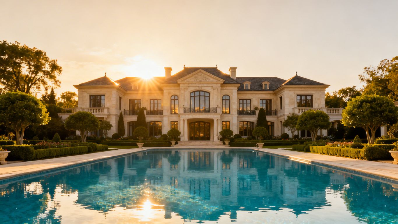 Luxury West Vancouver mansion with swimming pool and gardens.