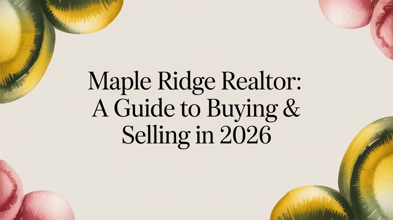 Maple Ridge Realtor: A Guide to Buying & Selling in 2026
