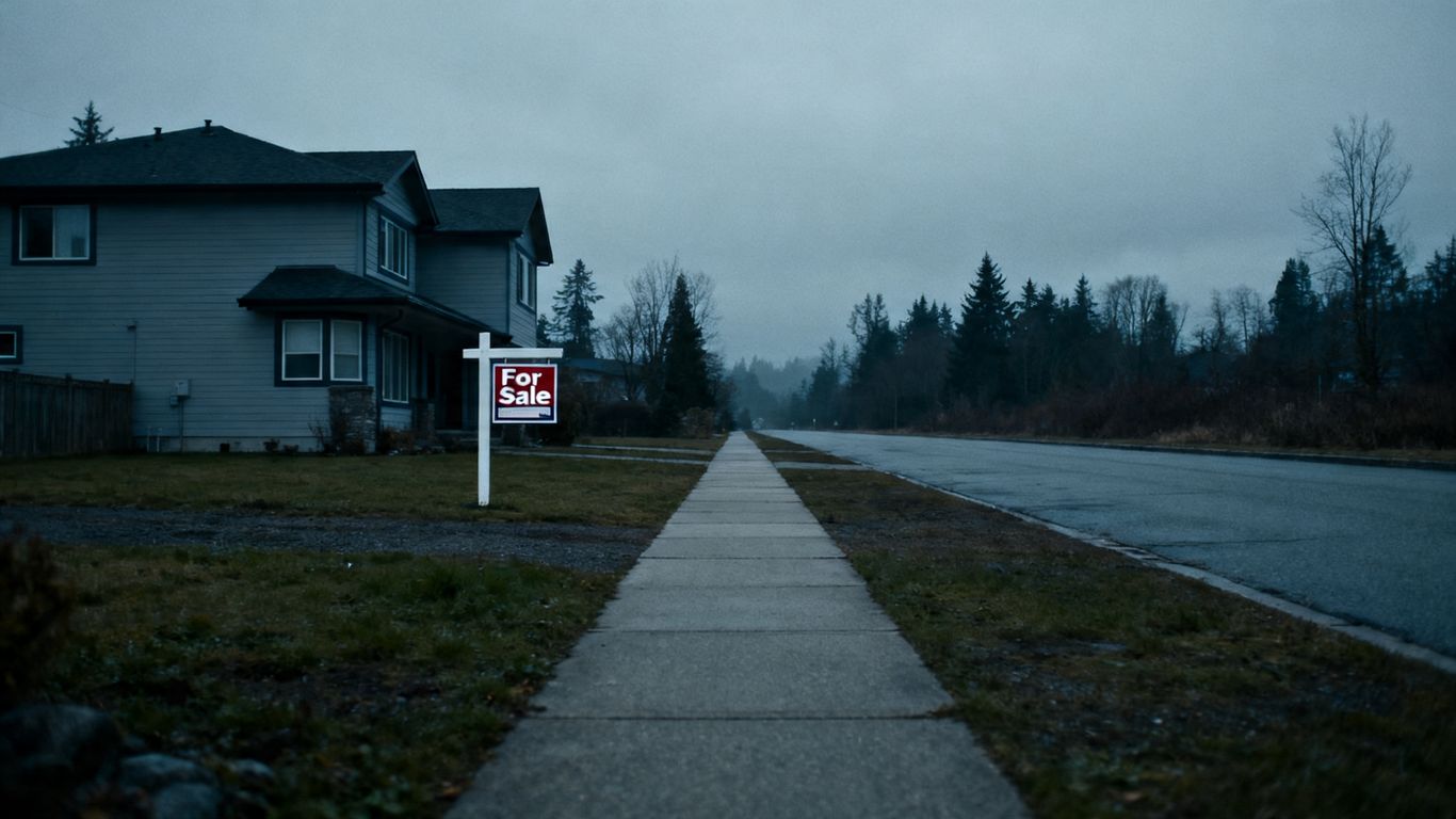 Cooling B.C. housing market with a 'For Sale' sign.