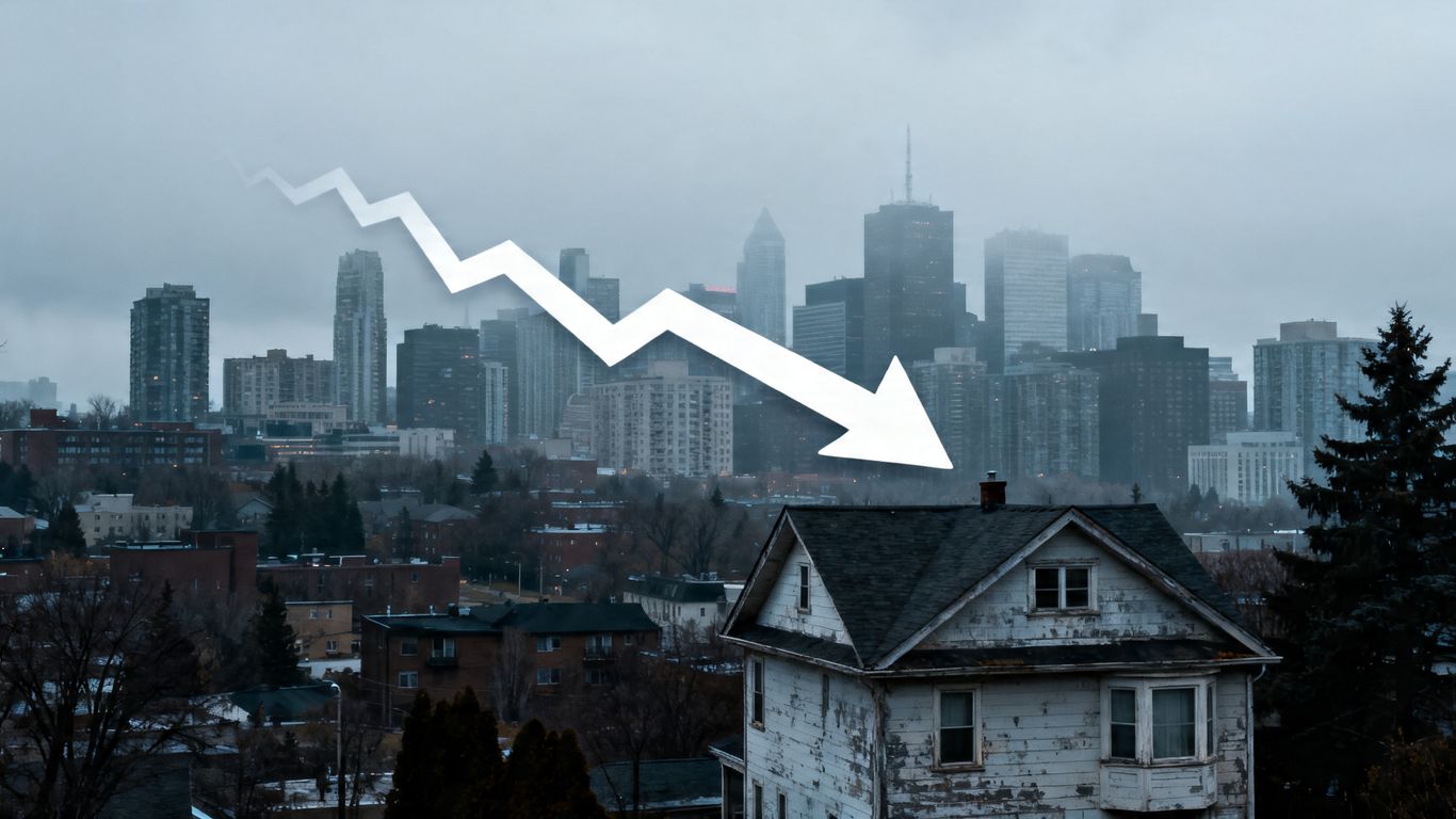 Canadian housing market downturn forecast.
